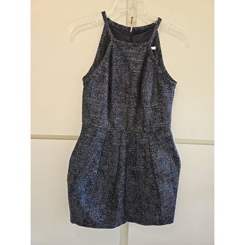 Rachel Roy Halter Neck Dress, Black/ Lurex, S, NWOT
